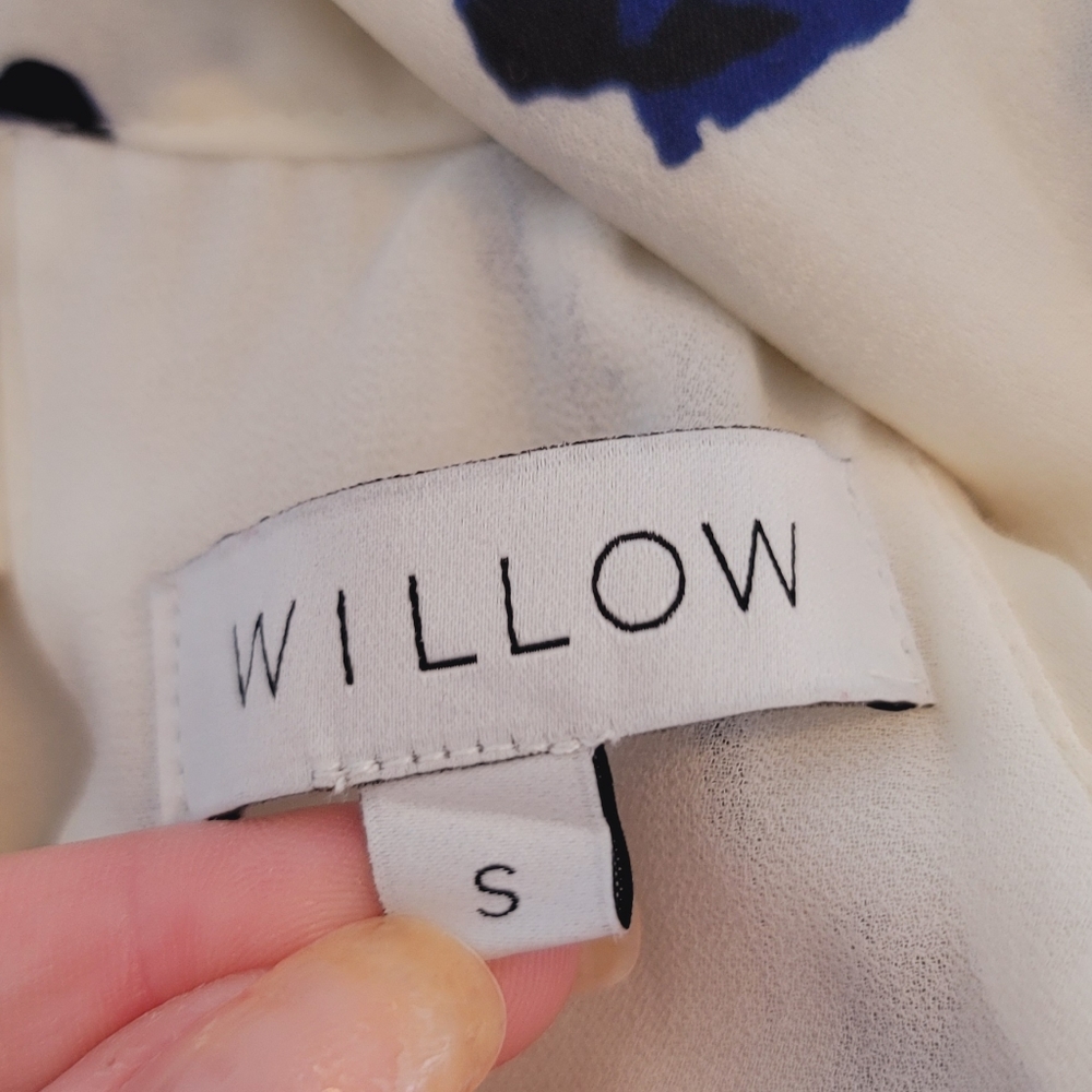 Willow Cream and Blue Floral Mini Dress - Picture 8 of 14